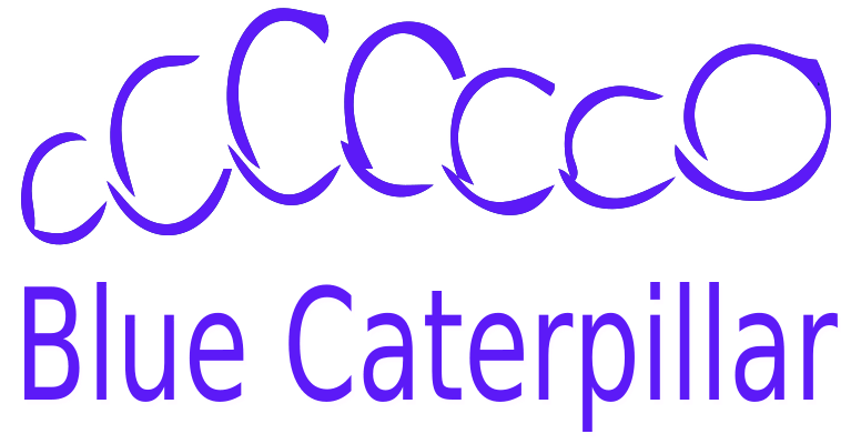 Blue Caterpillar logo (home page)